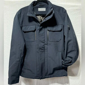 Michael Kors Men Navy Poly Bonded Weather Resistant Hipster Jacket Medium